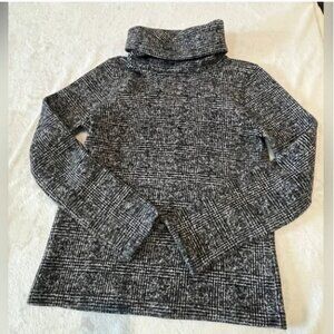 JCrew Mercantile Funnel Neck Long Sleeve Pullover In Glen Plaid H1549size‎ Small